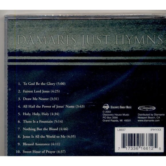 DAMARIS JUST HYMNS CD, 10 Tracks, ©2002, Diamante - Picture 2 of 2